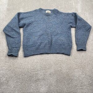 Alps Merrimac Valley New England Mens XL Blue Marled Wool Blend Crewneck Sweater